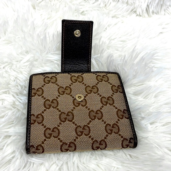 GUCCI BIFOLD MONOGRAM WEBLINE GG WALLET VGC - Picture 8 of 14